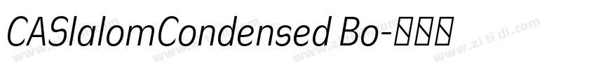 CASlalomCondensed Bo字体转换